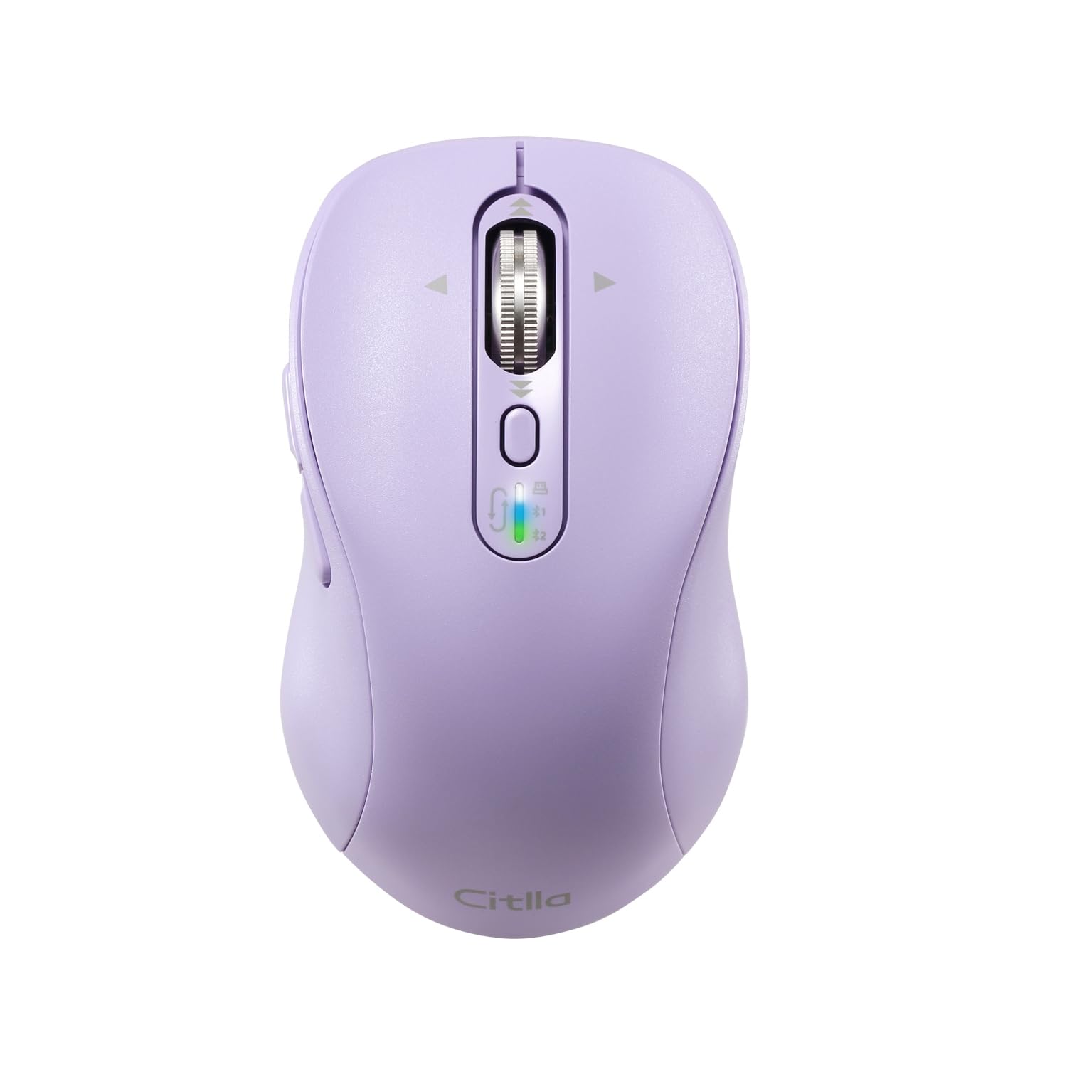 CITLLA L570 Wireless Bluetooth Mouse, Portable Rechargeable,Multi-Device,4-Level DPI,USB-A Receiver and Two Bluetooth, 4-Way Scrollig for MacBook Air/Pro, iPad, Laptop, Computer, Multi-System(Purple)
