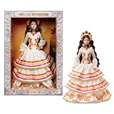 Barbie Signature Muñeca de Día de Muertos 2025 Coleccionable con Vestido de Color Crema con Volantes Adornado con caléndulas y Lazo, JBJ05