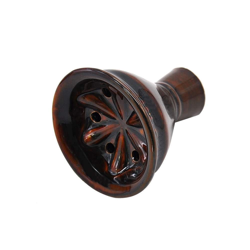 WZLJW Pottery Water Pipe Hookah Accessories Funnel Hookha Flavour Saver Accessory Shisha Holder Tobacco Container Ceramic Parts Clay Hookah Bowl Arabian Ceramic Hookah ggsm