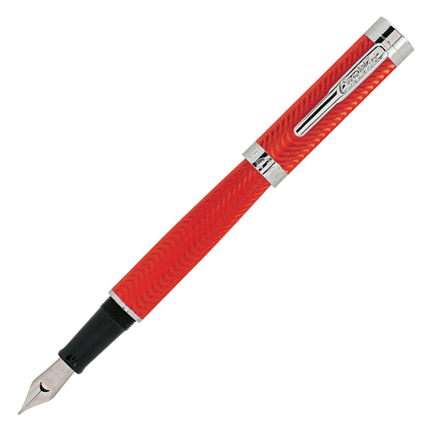 Conklin Herringbone Signature - Pluma estilográfica, color rojo - S