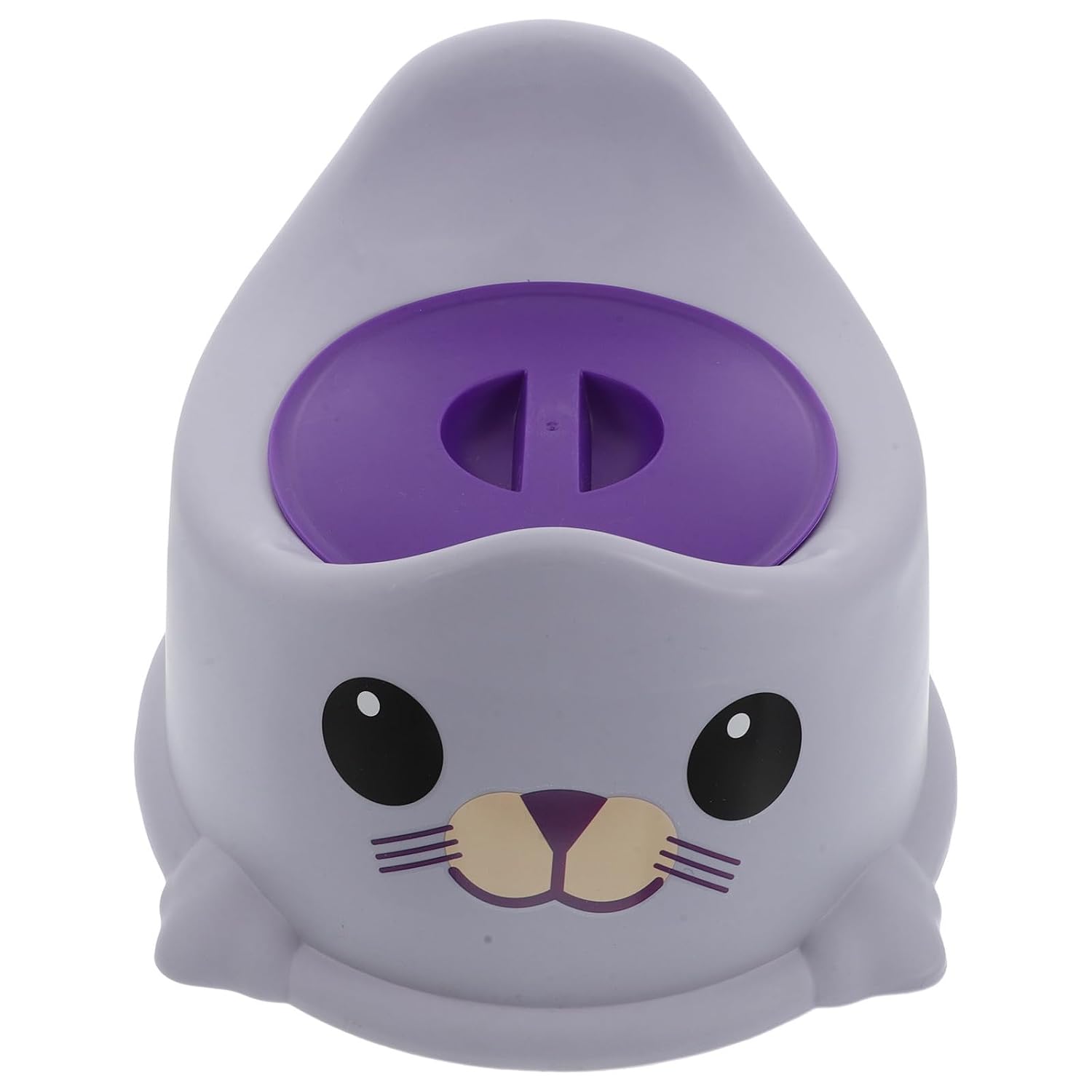 Potty Training Toilet Cute Animal Design with Adjustable Foot Pads and Backrest Pp Material Potty Seat, Removable Lid for Easy Cleaning