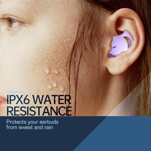 Image of Invisible Sleep Headphones, Sleep Earbuds for Side Sleepers, Mini Noise Blocking Sleep Earphones, Bluetooth 5.3 Wireless Earbuds for Sleeping, Working, Purple