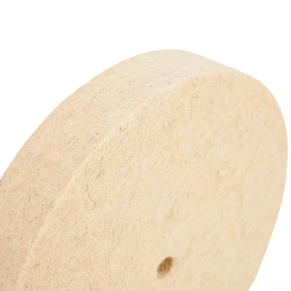 150mm Feltro di Lana Lucidatura Ruota Pad Disco per Strumento Rotante, 6 Pollice Buffer Adatto per Acciaio Inox, Rame, Alluminio, Vetro
