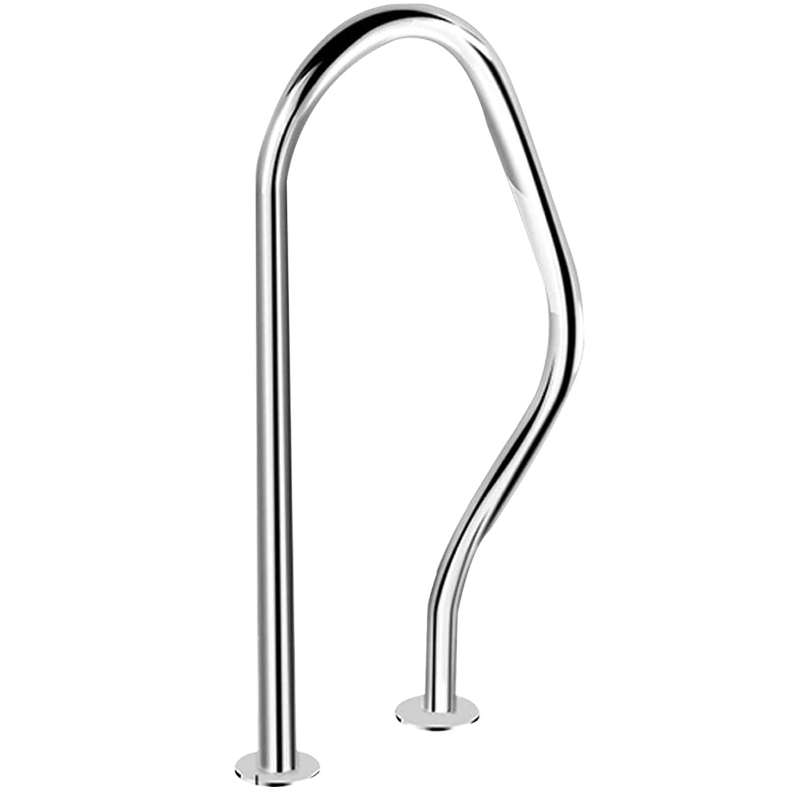 Main courante de piscine en acier inoxydable argentée pour un été en famille