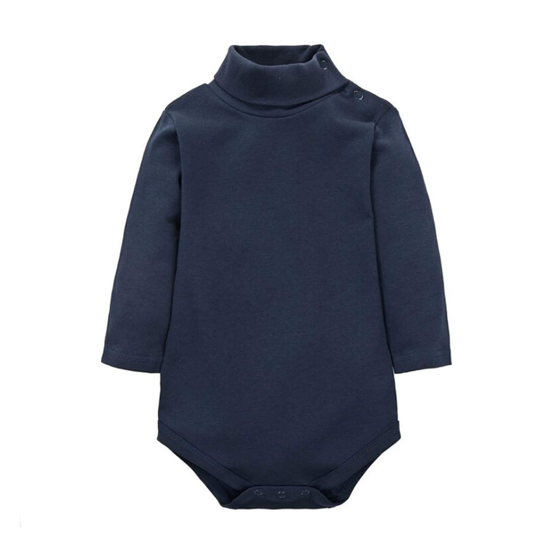 CuteOn Neugeboren Baby Jungen Mädchen Einfarbig Basic Turtleneck Baumwolle Bodysuit Strampler