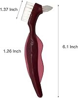 Vista 5 de Cepillo de dentadura dura de alta calidad, cerdas multicapa y cepillo de dientes portátil de doble cara para el cuidado de la dentadura