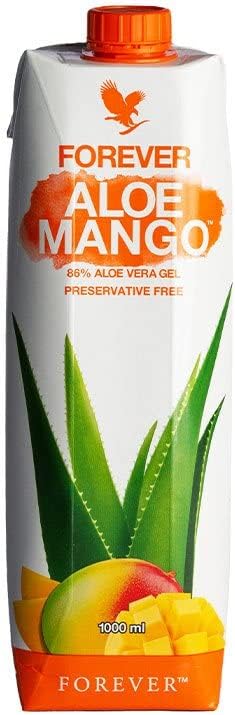 Aloe Mango Gel, 1000ml, Mango Flavored Aloe Vera Gel, 86% Aloe Vera inner leafgel, No added preservatives, Gluten Free, Vegan friendly