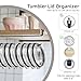 LveSunny Tumbler Lid Organizer,2 Pack Cup Lid Organizer for Yeti Tumbler Lids,Single Water Bottle Lid Organizers Holds Up to 12 Lids, Space Saving Under Cabinet Lids Holder Rack,Black