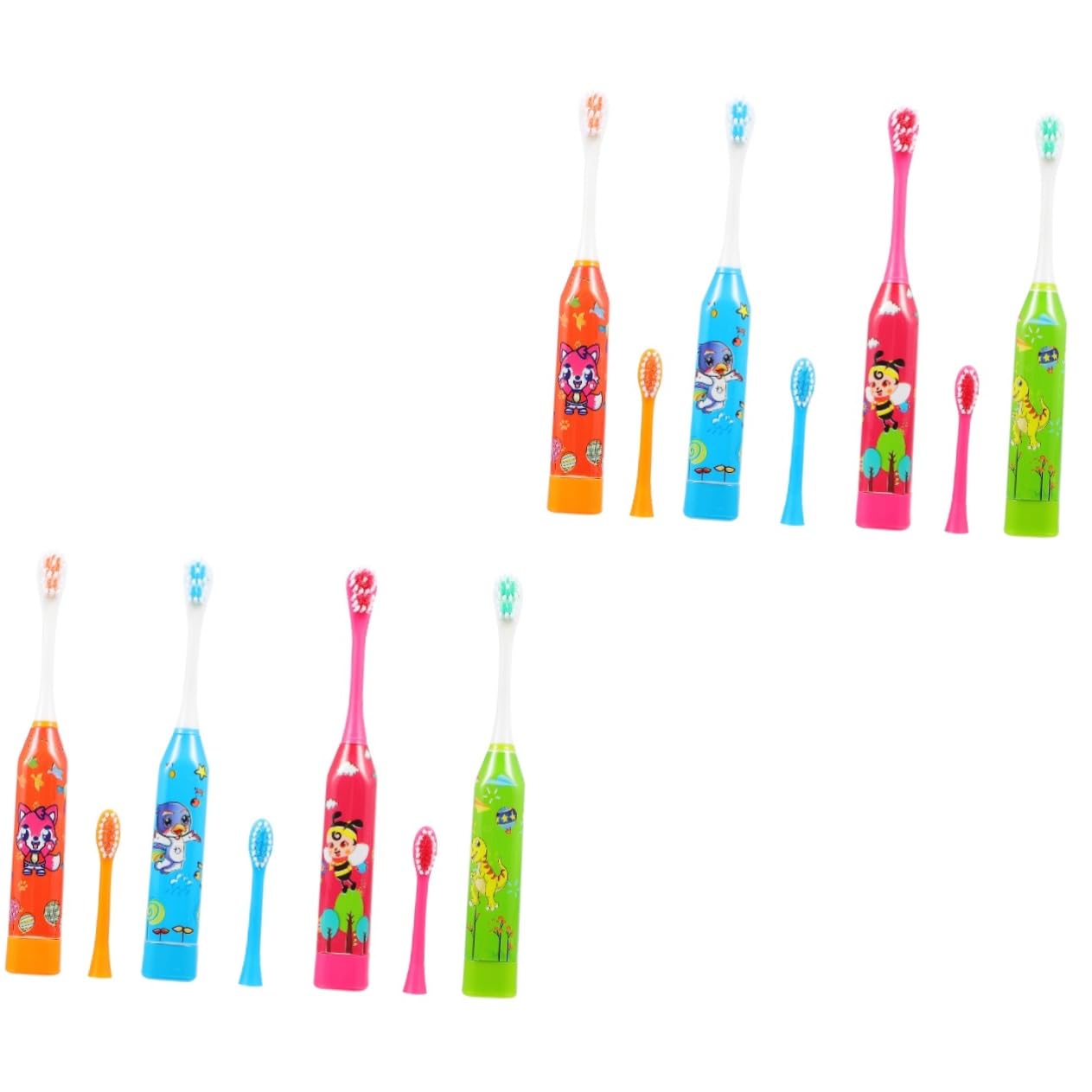 8 Pz Spazzolino Automatico Spazzolino Elettrico Per Bambini Pulisci Denti Per Bambini Spazzolino Usb Per Neonati Orale Addominali Bambino Che Fa i Primi Passi Batteria a Secco