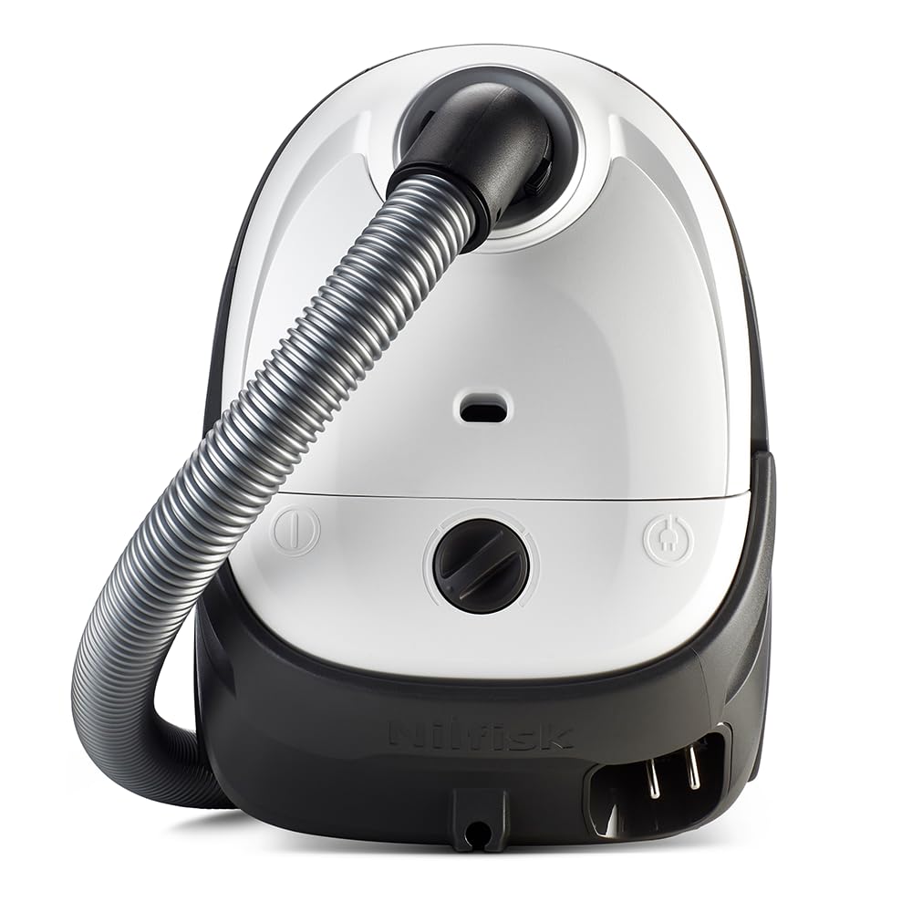 Nilfisk Aspiradora One para Suelos y Alfombras con Filtro EPA - Aspirador Potente, Compacto y Ligero - Blanca, 3L, 750W (WB10P05A)