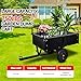Garvee 750 LBS Utility Trailer, 15 Cubic Feet Heavy Duty Steel Dump Cart Garden Trailer with Removable Sides,Hand Pull or Foot Pedal Garden Dump Cart for ATV, UTV, Lawn Mowers and Tractors