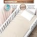 Luxury Organic Cotton Crib Mattress Pad - Skin Friendly, Waterproof, Breathable & Absorbent Mattress Protector - Ultra Thick 380GSM 3D Air Fabric - Fitted for Standard Baby Crib Size