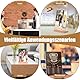 QITIXI:OU Tischaufsteller A5 Acryl Aufsteller mit Holzfuß, Stationen Aufsteller Grundschule, Acryl Fotoaufsteller Werbeaufsteller Display Holzfuß für Menükarte Cafe Restaurant Laden Hochzeit QR-Codes