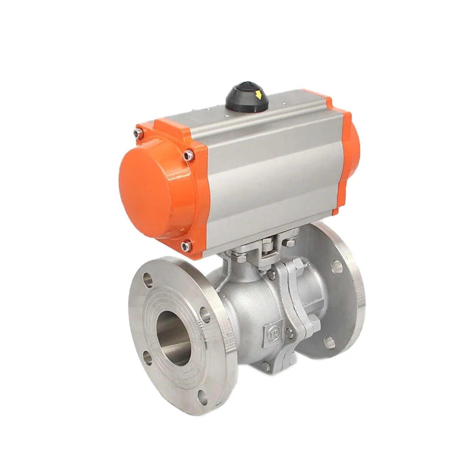 DN40 Pneumatic Flanged 304 Stainless Steel Ball Valve Double Acting Cylinder Flange Ball Valve