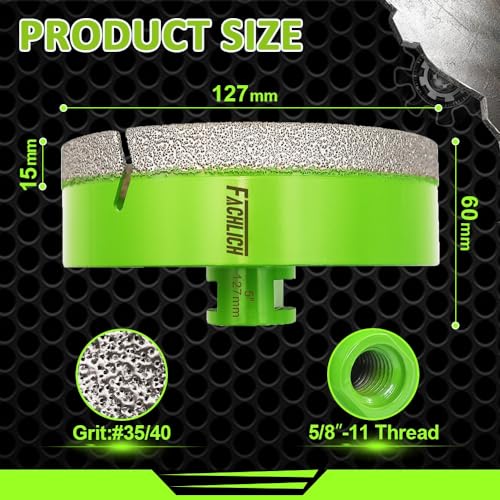 Image of 5 inch Diamond Hole Saw -Diamond Core Drill Bit 5 inch Tile Hole Saw 127mm