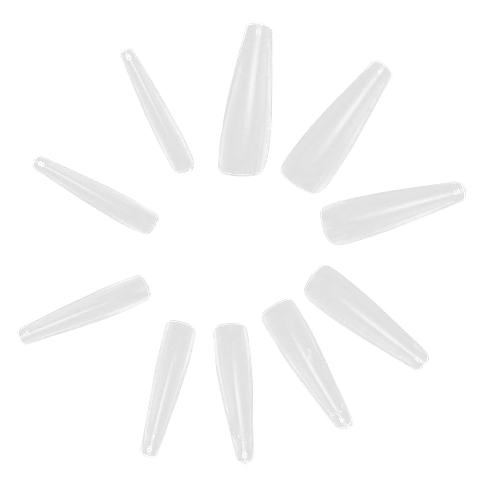 NULYLU Long Ballet Fake Nails Wraps 500pcs Plastic Nail Art Patch Accessories