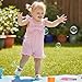 Nibbcoa Toddler Girl Outfit Baby Summer Romper Cute Bow Sleeveless Striped One Piece Jumpsuit Shorts Overalls Clothes 6M-5T (Pink, 6-12 Months)