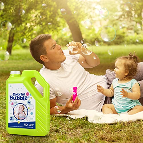 Dudulanni Large Capacity Bubble Solution Refills, 2 L/67.6 Oz Premium Bubble Liquid Refills For Bubble Machine, Giant Bubble Wand, Bubble Gun Blower, Toys For Summer Party Celebrations #TOP5