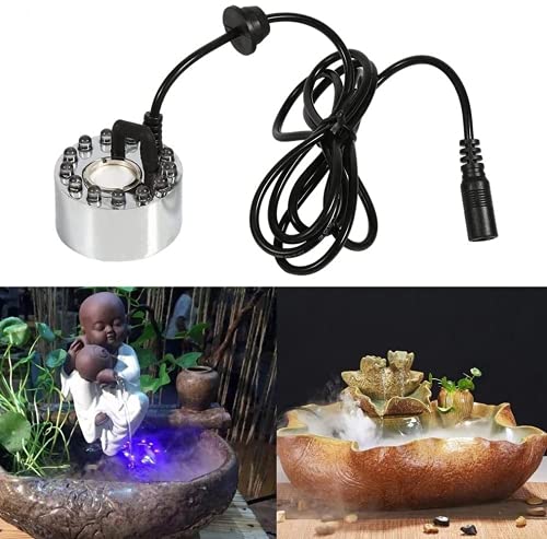 HNZNCY Ultrasone Mist Maker Fogger - Mini Mist Maker Fogger, Waterfontein Vijver Mist Machine Verstuiver Luchtbevochtiger, voor Halloween, Partij, Tuin Decor - Image 4