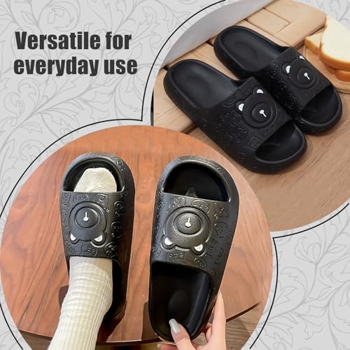 Cute Bear Design Slippers Indoor Cozy Slippers Soft Cartoon Animal House Shoes for Comfort and Relaxation,Sizes 6.5-104