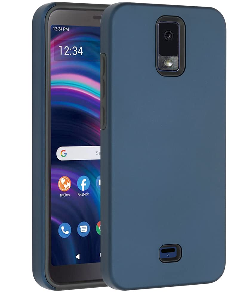 Ailiber for BLU View 3, Magnetic Car Mount Case, Slim Shockproof Protective Cover with Screen Protector - Blue