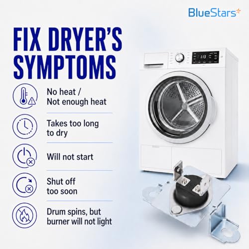 Image of 137032600 Dryer Thermal Limiter by BlueStars for Frigidaire Kenmore Dryer | Replaces 137060800, 1483164, AH2349395, AP4368739, EA2349395, PS2349395