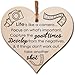 Price comparison product image Inspirational Wooden Heart Sign  Hanging Home Decor with Uplifting Message  Great Gift for Her, Bedroom, Office, or Hallway