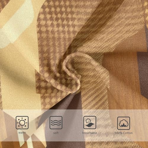 KLL Brown Houndstooth Gold Toddler Boys Cotton Boxer Briefs Breathable Children Undies3