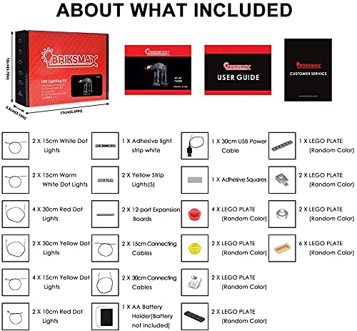 BRIKSMAX Led Lighting Kit für Lego Star Wars at-at Walker, Led Light Set Add-on für Lego Set 75288 (Nicht Beinhaltet… – Bild 7