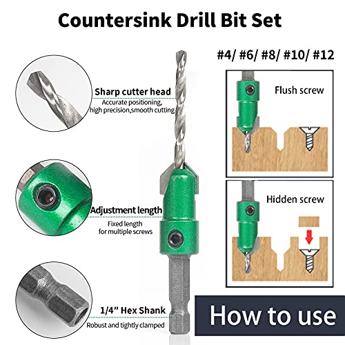 Kowood KD-002 Pro Countersink Drill Bit Set #4 thumb #1