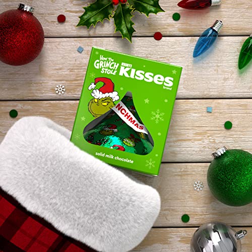 HERSHEY'S KISSES Grinch Solid Milk Chocolate, Christmas Candy Gift Box, 1.45 oz - image 5