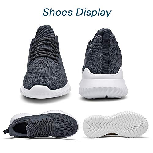 Akk Womens Sneakers Tennis Shoes - Comfort Lightweight Non Slip Athletic Shoes for Gym Running Work Casual Dark Gray US 10.5