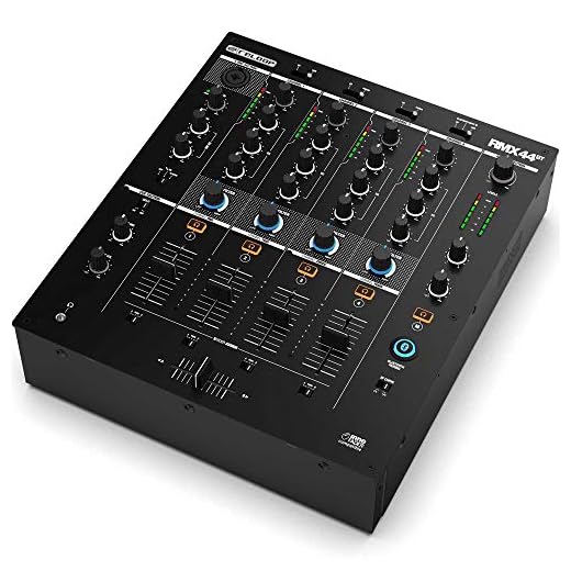 Reloop RMX-44 BT Mezclador para DJ de club con 4 canales y con Bluetooth con Filtro de sonido, unidad de filtro bipolar con LPF y HPF