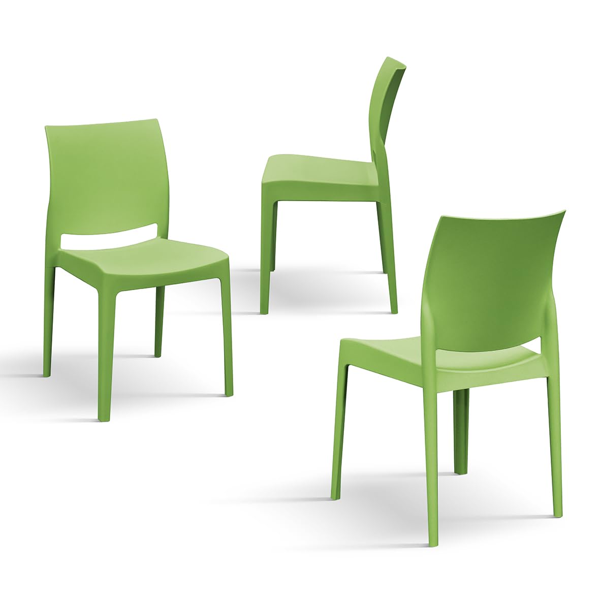PAZZO DESIGN Silla Alberto Juego de 4 Sillas Verde - ID_2027