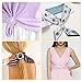 LLMSIX 5PCS Shirt Ties Clips for Tshirts, Scarf Buckle for Women, Fashion Metal Scarf Buckle Ring Suitable for Daily Commuting and Shopping Creating A Fashionable and Well-Organized Outfit (Silvery)