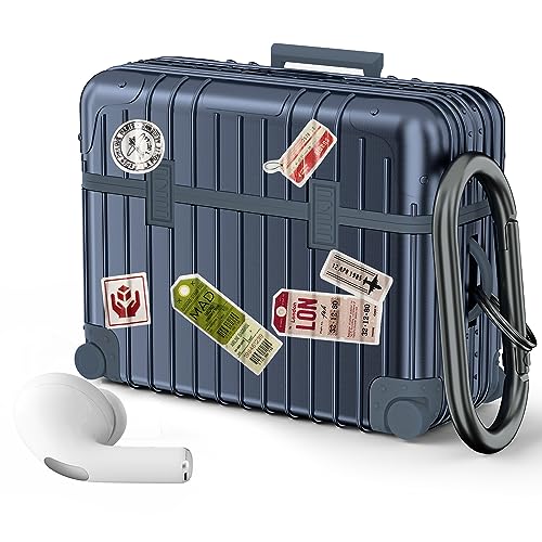 CAGOS for AirPods Pro �P �[�X(2022/2019) �G�A�[�|�b�c�v���J�o�[ TPU+PC�ی�P�[�X �L�����[�f�U�C�� ������ ������� �J���r�i�t�� ���C���b�N�t�� LED���C�g������ ���C�����X�[�d�Ή� TPU�f�� �L�Y�h�~ ��