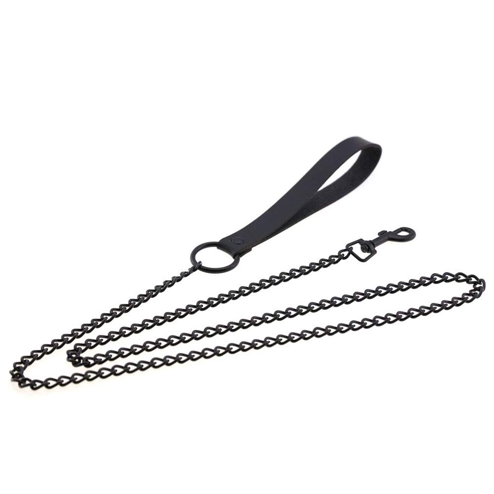 Amazon.com : RayMinsino 3.7Ft Punk Style Black red Metal Leather
