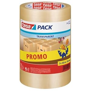 tesapack standard transparant 3 x 66m:50mm