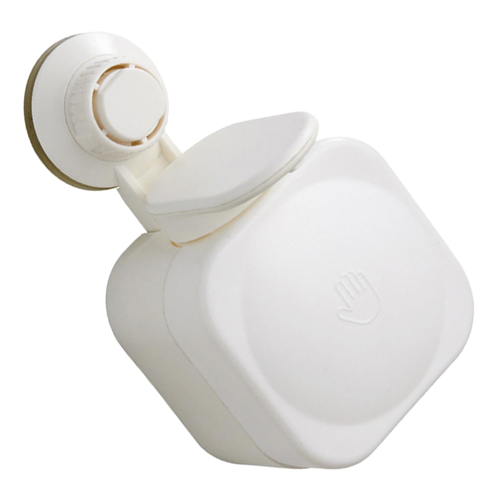 Dispensador de Jabón Líquido para Baño Ventosa, Fácil de Presionar y Dispensación Uniforme, Material Abs Blanco para Baños y Escuelas