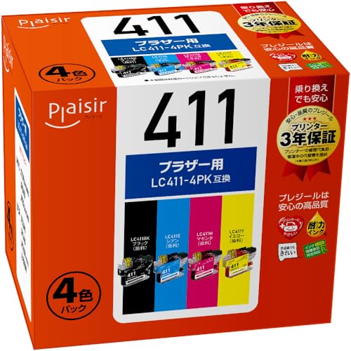 Amazon.co.jp: プレジール ブラザー 残量表示対応 LC411-4PK対応
