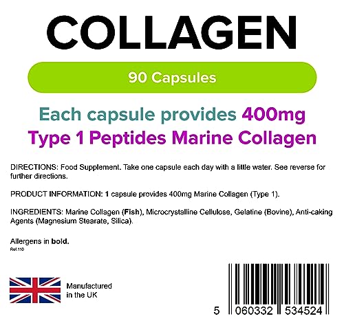 Lindens-Collagen-Marine-400mg-Capsules-90-Pack-Marine-Source-Hydrolysed-Collagen-in-A-Rapid-Release-Capsule-for-Maximum-Absorption-UK-Manufacturer