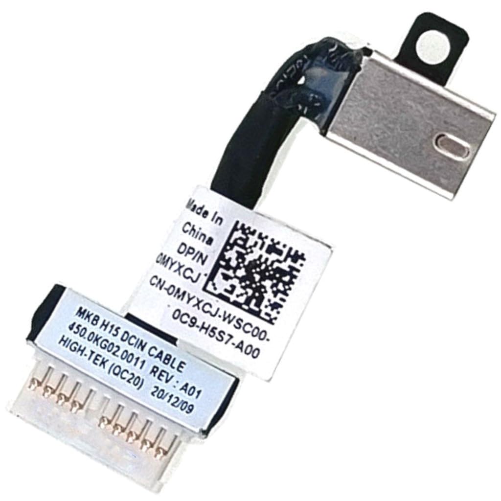 Replacement DC Power Jack Plug in Port Cable for Dell Inspiron 7500 7501 P102F CN-0MYXCJ 0MYXCJ MYXCJ 450.0KG02.0021 MKB H15 DC-in-Cable