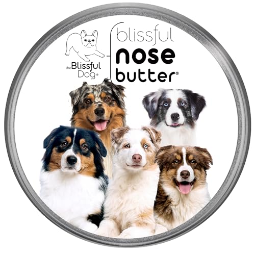 Image of The Blissful Dog Australian Shepherd Nose Butter for Dry, Cracked Skin, Lick-Safe Dog Nose Balm with Moisturizing Shea Butter, Almond, Olive, and Essential Oils, Pet Supplies, Uncented, 4 oz.