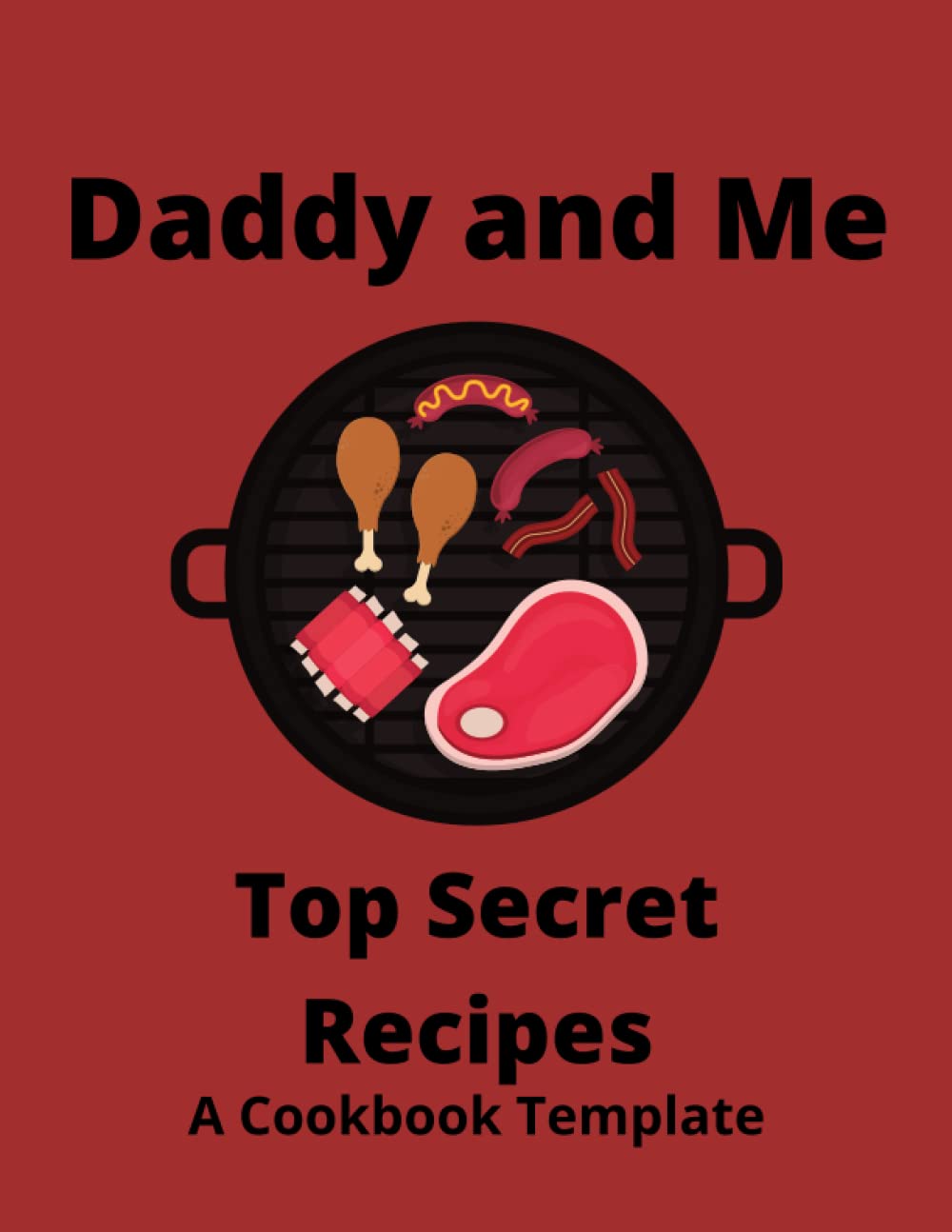 "Daddy and Me" CookBook recipe template 8.5x11