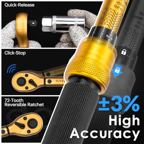 Yiyeie 10Pcs Magnetic Spark Plug Socket Set With Torque Wrench 3/8 Drive thumb #5