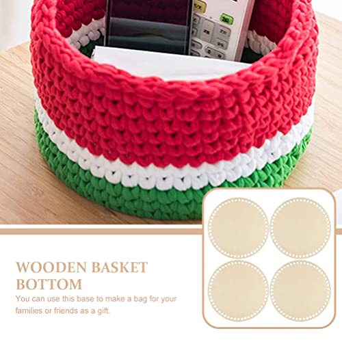 Milisten Wooden Mini Cross Stitch Fixing Frame 6X6 Inch Craft Bag Base with Holes for DIY Crochet Knitting Basket Shaping Pad - Image 3