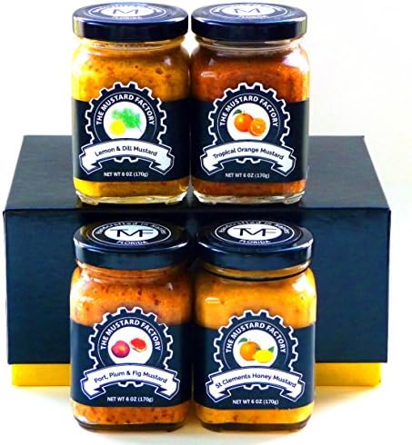 Mustard Lovers 4 Flavor Variety Limited Edition Mustard Gift Set Free Shipping