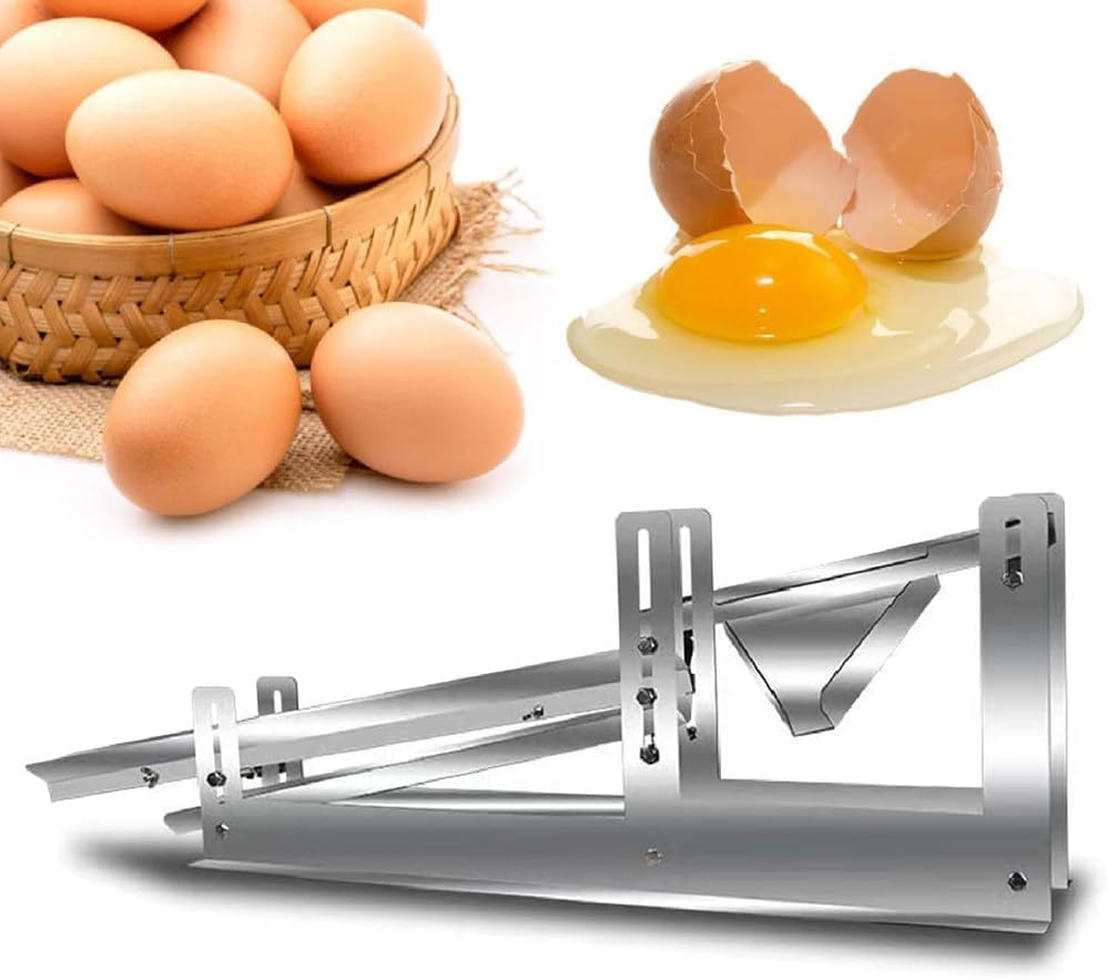 Commercial Stainless Steel Egg Yolk Separator Machine, Adjustable Height & Gap, High Output 500-800 Eggs/H, Ideal for Home Kitchen Cooking & Baking