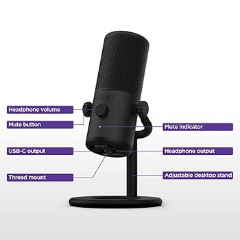 NZXT CAPSULE USBマイクロフォン NZXT Capsule Mini USB Microphone - Black | Na stanie | Tani