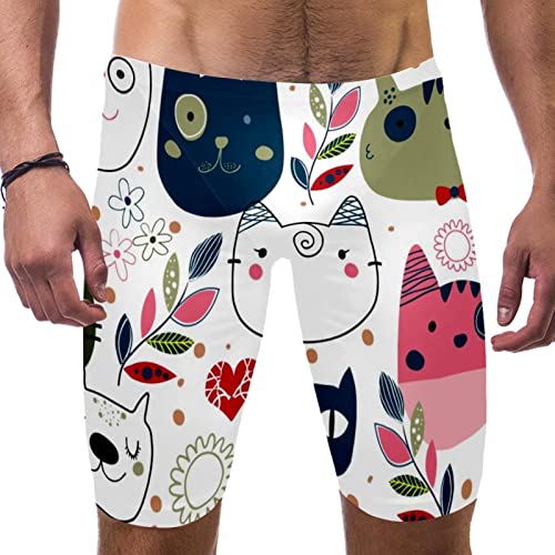 Bañador de pierna cuadrada multicolor traje de baño deportivo hombre S